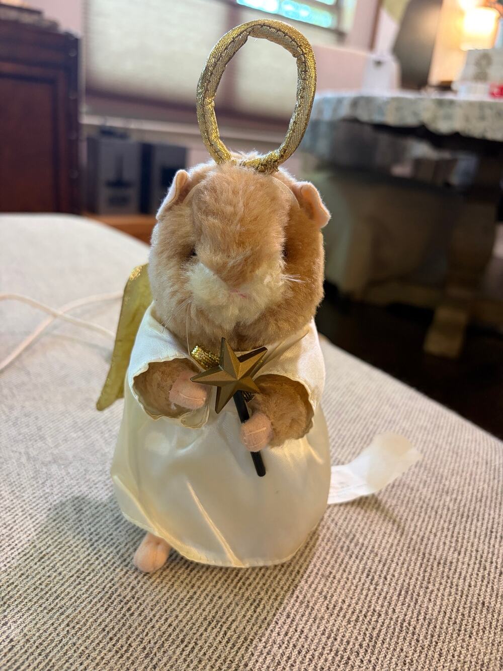 Vintage Gemmy Angel Dancing Hamster Plush - Dance and sound